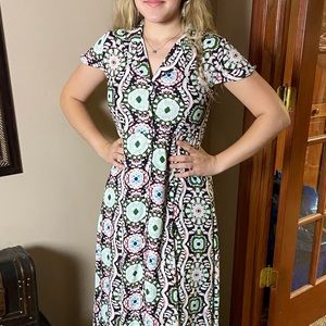 Anonyme domitilla ethnic patterned maxi dress